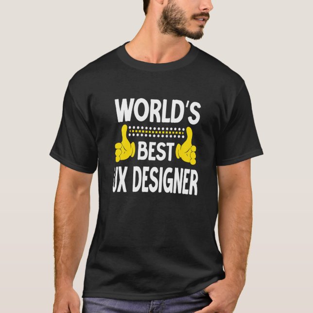 T-shirt Titre du travail du meilleur concepteur UX du mond (Devant)