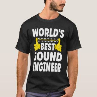 T-shirt Titre du travail du meilleur ingénieur du son du m