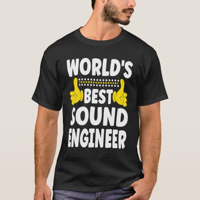 T-shirt Titre du travail du meilleur ingénieur du son du m (Devant)