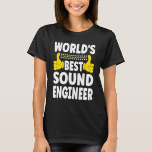 T-shirt Titre du travail du meilleur ingénieur du son du m