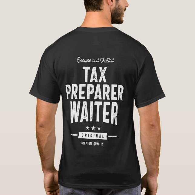 T-shirt Titre du travail du préparateur fiscal (Dos)