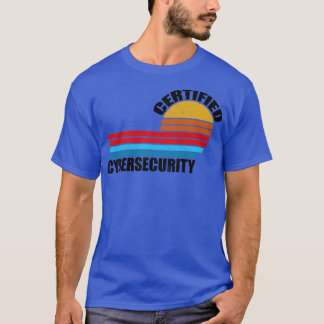 T-shirt titre du travail rétro vintage de cybersécurité