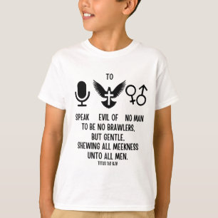 T-shirt Titus 3:2 KJV Bible Verse Citation du garçon