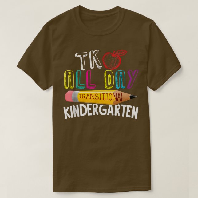 T-shirt TK Jour Transitoire Maternelle Retour À L'École (Design devant)