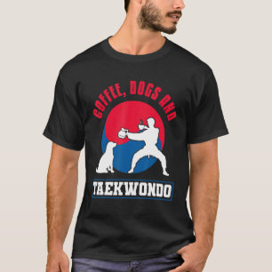 T-shirt Tkd Arts Martiaux Coréens Tae Kwon Do Fighter Café