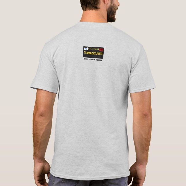 T-shirt Tlamachtijketl License Plate Shirt (Personnalisabl (Dos)