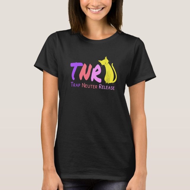 T-shirt Tnr Trap Neutre Libération Feral Cat Advocate Chat (Devant)