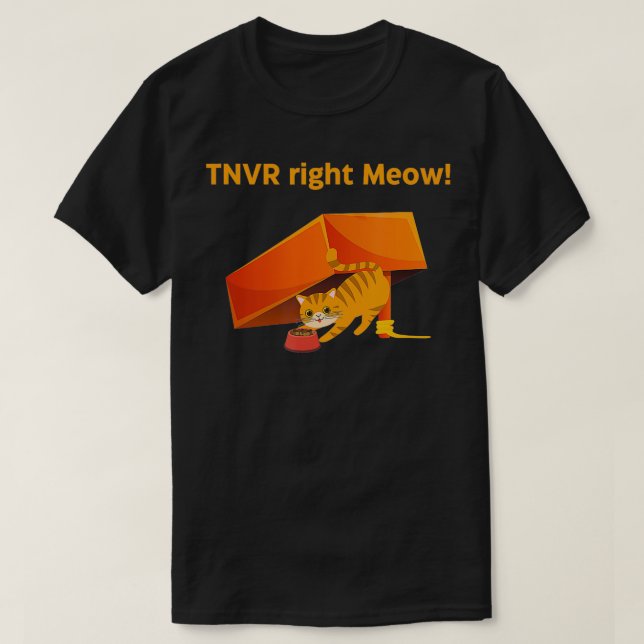 T-shirt TNVR droite Meow TrapNeuterVaccinateReturn TNVR (Design devant)
