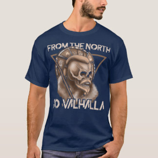 T-shirt To Valhalla Skeleton Viking Warrior Raven Mytholog