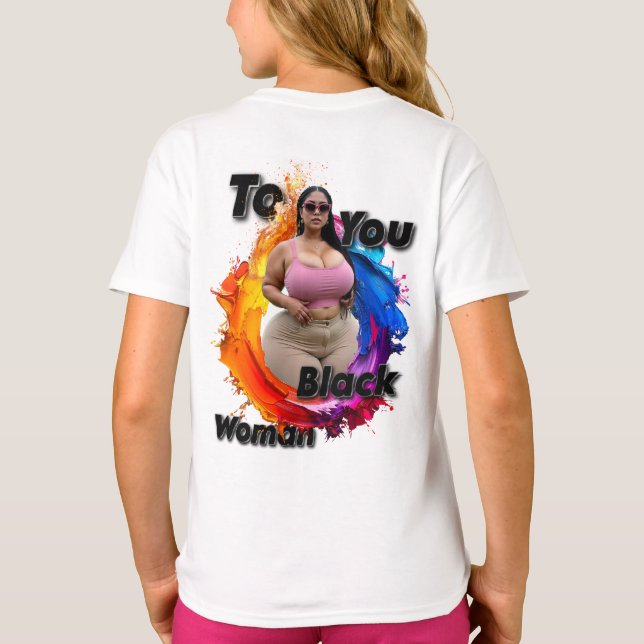 T-shirt To You Black Woman (Dos)
