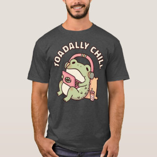 T-shirt Toad Relaxant avec ordinateur portable et casque T