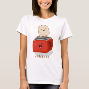 T-shirt Toast de Cute kawaii et dessin animé de grille-pai