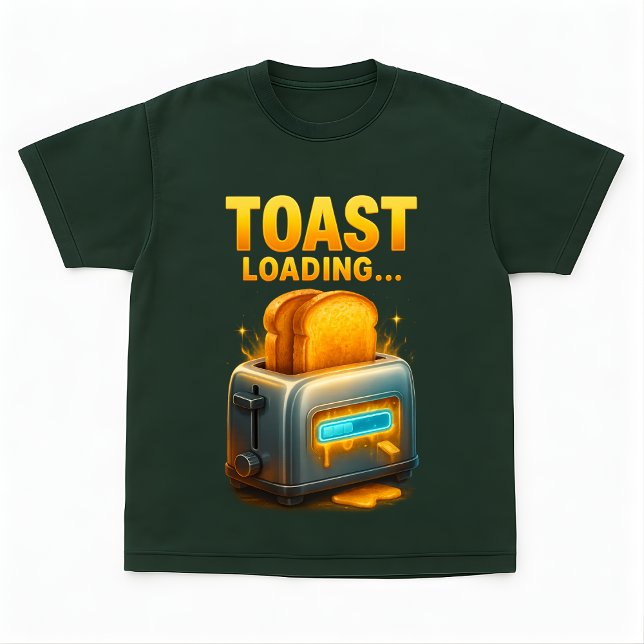 T-shirt Toast Loading Funny Breakfast Gamer Design (Créateur téléchargé)