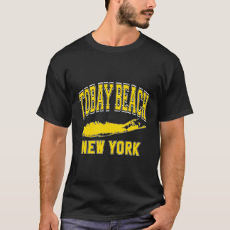 T-shirt Tobay Beach Long Island Ny Varsity Style Yellow Pr