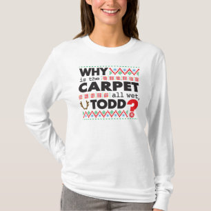 T-shirt Todd Margo Tapis drôle Rouge Vert Vilain Noël