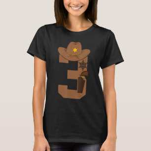 T-shirt Toddler 3e anniversaire Western Sheriff Boys Enfan