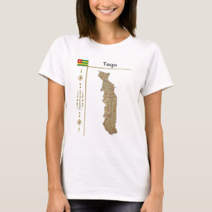 T-shirt Togo Carte + Drapeau + Titre