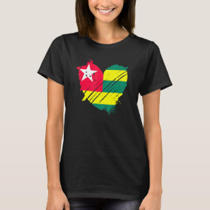 T-shirt Togo Drapeau J'Aime Togo C'Est Dans Mon Adn Peo To