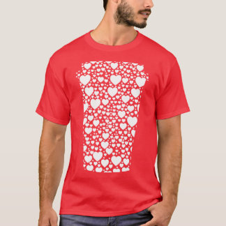 T-shirt ToGo Tasse De Coeurs De Café Silhouette