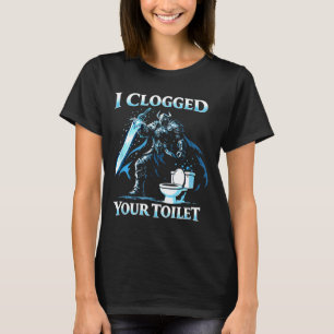 T-shirt Toilette bouchée drôle mème alpha loup stupide