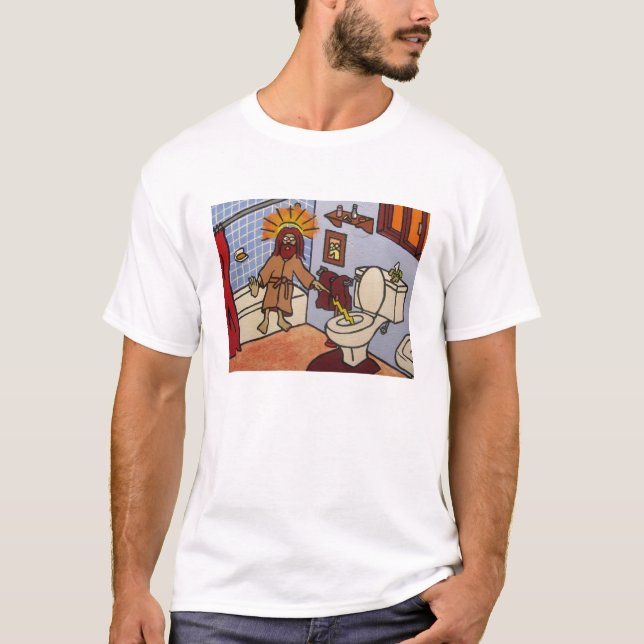 T-shirt Toilette Jésus (Devant)
