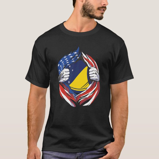 T-shirt Tokelau Flag American Proud of My Tokelauan Herita (Devant)
