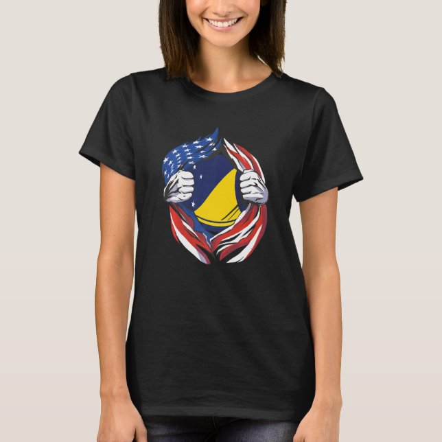 T-shirt Tokelau Flag American Proud of My Tokelauan Herita (Devant)