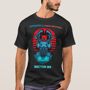 T-shirt Tokyo rechargé – Samouraï Geisha Cyberpunk Japon