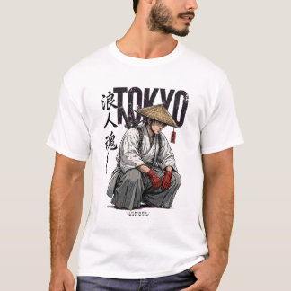 T-shirt Tokyo Samurai Guerrier - Ronin Cyberpunk Japonais