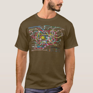 T-shirt Tokyo Subway Map - Map of the Tokyo Subway System