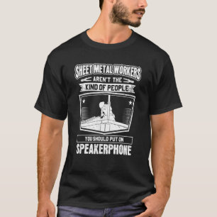 T-shirt Tôlerie de haut-parleur Travailleur en métal