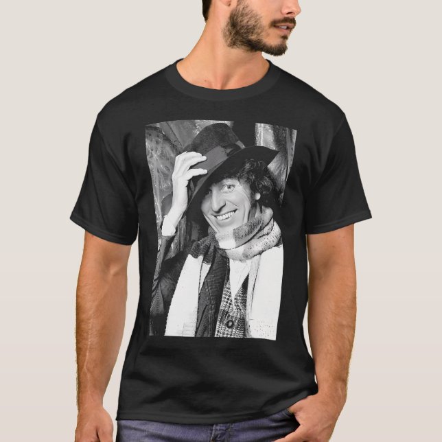 T-shirt Tom Baker The Fourth Doctor Who 1975 (Devant)