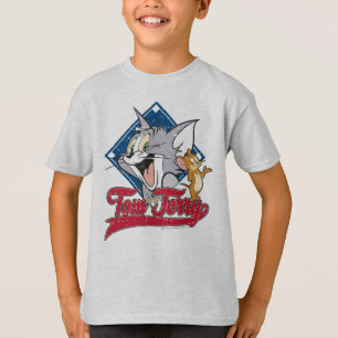 T-shirt Tom Et Jerry   Tom Et Jerry Sur Diamant De Basebal