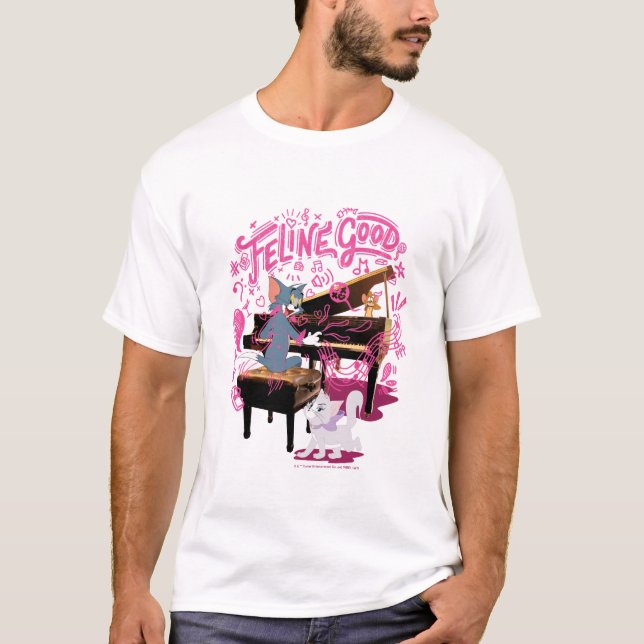 T-shirt Tom & Jerry Play Piano - Feline Good (Devant)