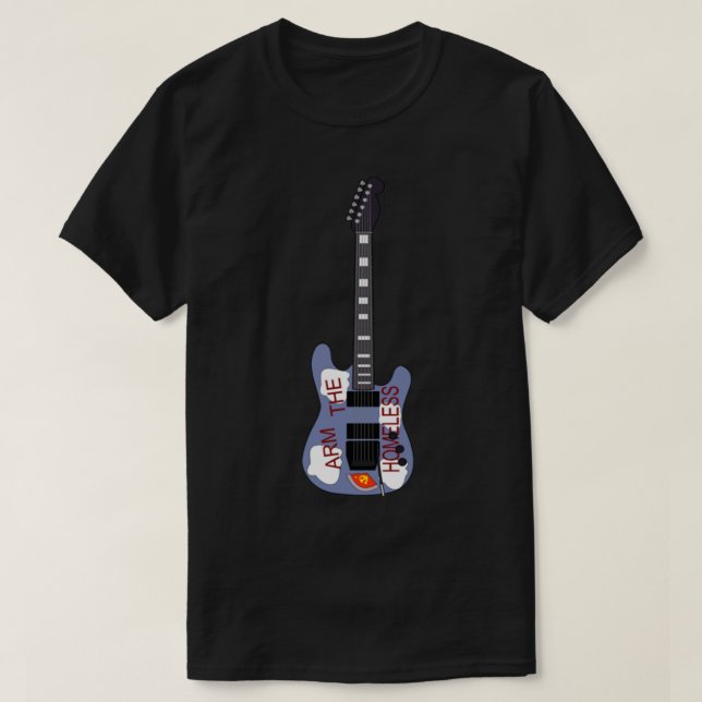 T-shirt Tom Morello Arm le Sticker guitare sans-abri (Design devant)