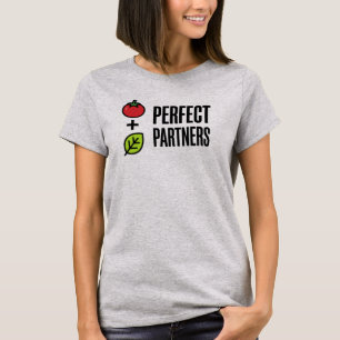 T-shirt Tomate et Basilic Minimalistes   Parfaits Partenai