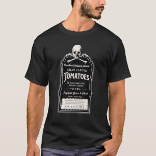 T-shirt Tomates de jardin fraîches Crâne de jardinier rebe