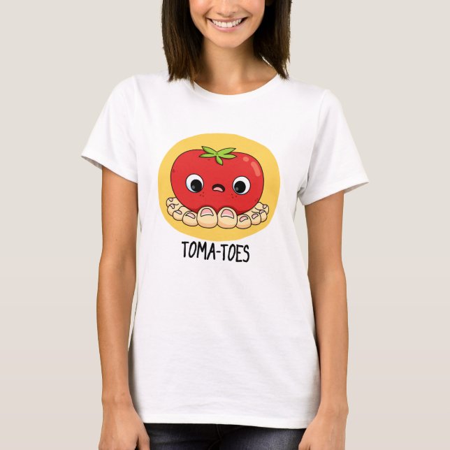 T-shirt Tomates Drôle Tomate Avec Jeu D'Orteils (Devant)