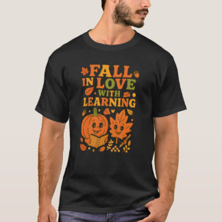 T-shirt Tomber amoureux de l'apprentissage Professeur rétr