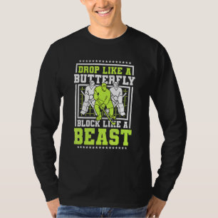 T-shirt Tomber comme un papillon Bloquer comme une bête de