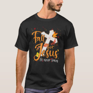 T-shirt Tomber Pour Jésus Il N'A Jamais Feuille Canada Map