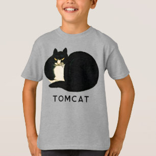 T-shirt Tomcat Chinese Qing Dynastie Manchu noir Chat