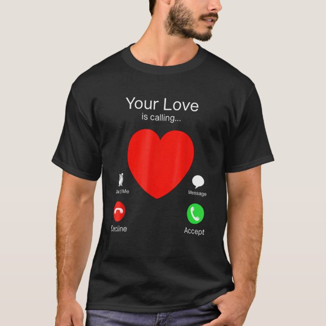 T-shirt Ton Amour Appelle Le Jour Des Valentines De Couple (Devant)