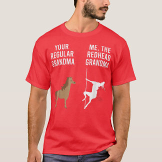 T-shirt Ton Grand-Mère Régulière Moi La Grand-Mère Rousset