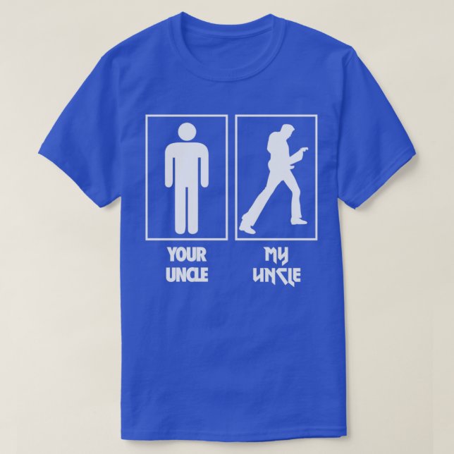 T-shirt Ton oncle, mon oncle, guitare (Design devant)