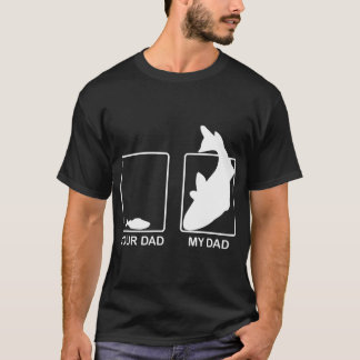 T-shirt Ton Papa Mon Papa Pêche J'adore Pêcher Angle