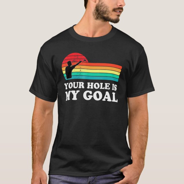 T-shirt Ton trou Mon objectif Joueur Cornhole Champio Corn (Devant)
