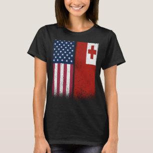 T-shirt Tonga Tongan drapeaux américains Fiers USA Tonga