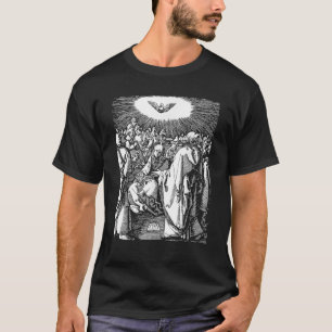 T-shirt Tongues de la colombe de la Pentecôte de feu Flamm