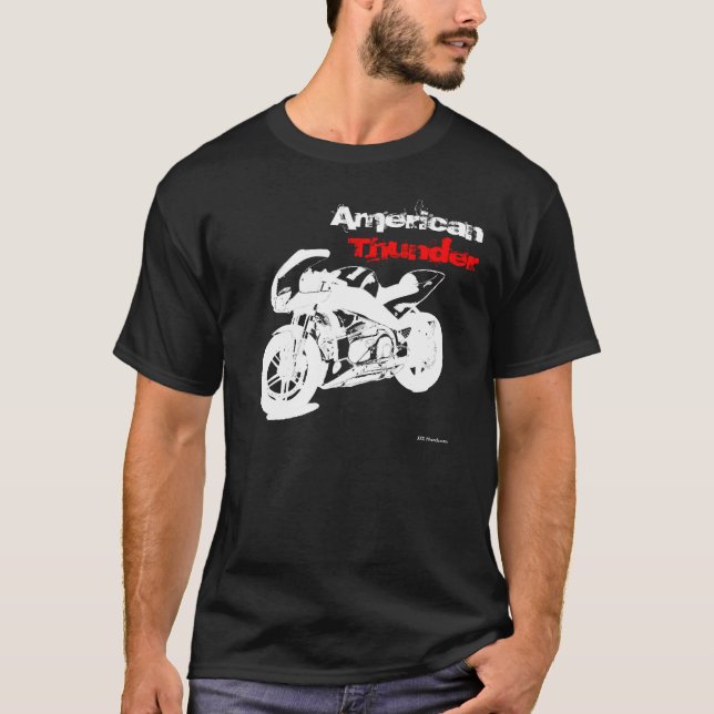 T-shirt Tonnerre américain (FONCÉ) (Devant)
